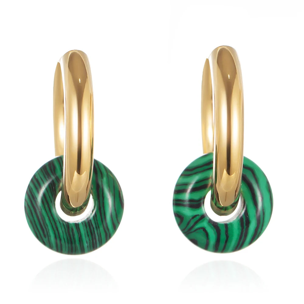 Boucle d'oreilles Velina - Vert